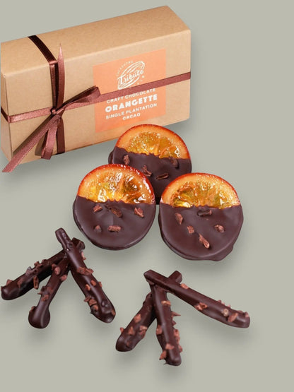 ORANGETTE MIX　オランジェットミックス　Candied Orange Peel & Slice in Dark Chocolate カカオ工房トリビュート