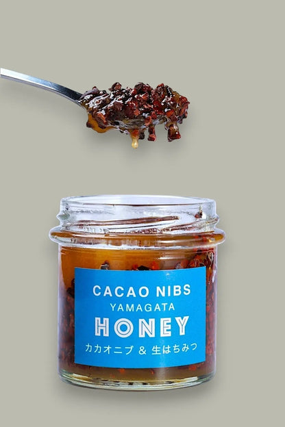 カカオニブ＆生はちみつ（山形県天童市産）CACAO NIBS & RAW HONEY カカオ工房トリビュート